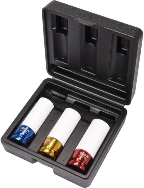 Plānsienu trieciengalvu komplekts ar aizsardzību | 12,5 mm (1/2 collas) | 17/19/21 mm