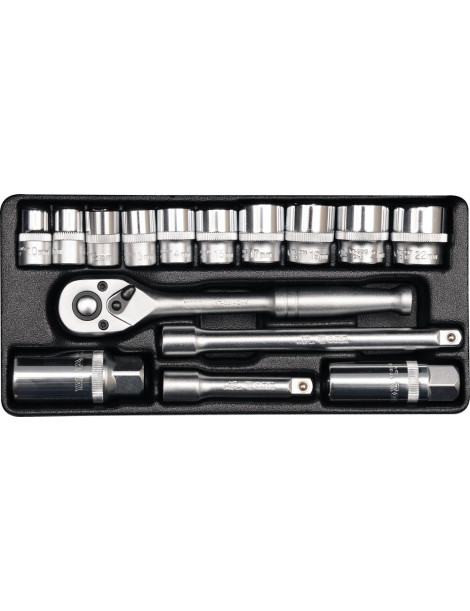 Komplekts 3/8" ar 15 vienībām