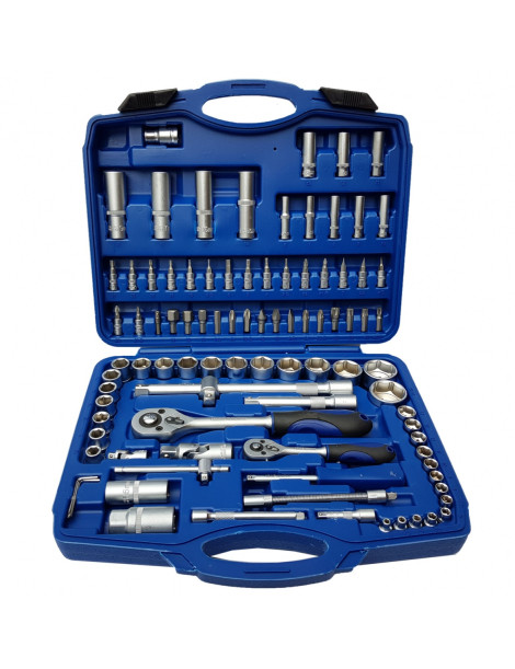 Atslēgu komplekts Cr-V | 6,3 mm (1/4 ") + 12,5 mm (1/2") | 94 gab