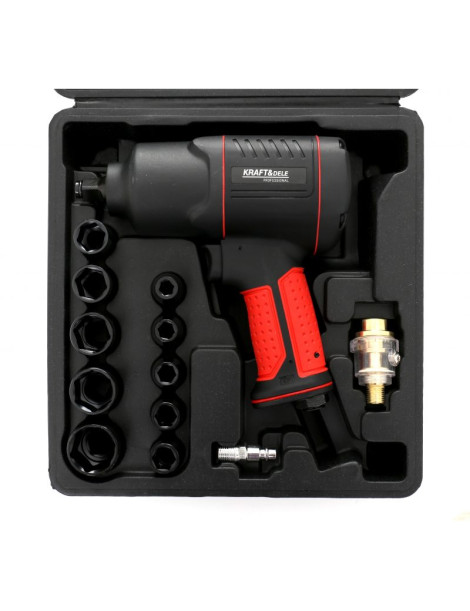 Pneimatiskā uzgriežņu atslēga ar 1/2 "galviņām 1200Nm KD1433 Pneimatiskā uzgriežņu atslēga ar 1/2 "galviņām 1200Nm KD1433