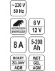 Lādētājs 6 / 12V 8A 5-200Ah Lādētājs 6 / 12V 8A 5-200Ah