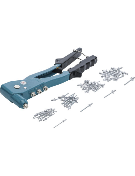 Kniedētāja komplekts 2.4 / 3.2 / 4.0 / 4.8 mm | 60 gab. Kniedētāja komplekts 2.4 / 3.2 / 4.0 / 4.8 mm | 60 gab.