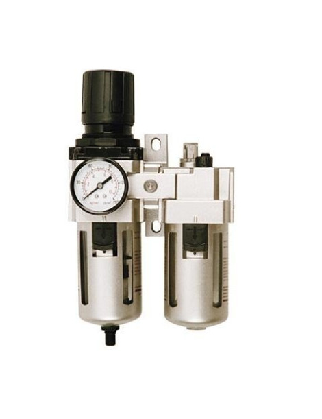 Gaisa spiediena regulators ar filtru 1/2" un eļļotāju Gaisa spiediena regulators ar filtru 1/2" un eļļotāju
