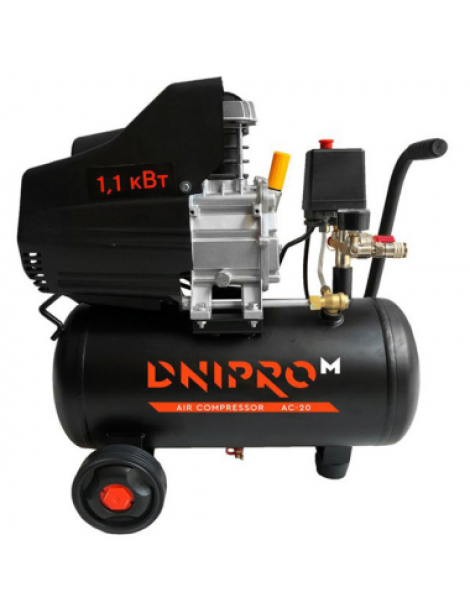 Kompresors 1100W 20L, ar eļļu AC-20 DNIPRO-M