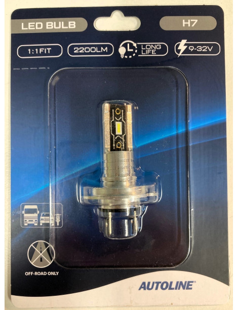 AUTOLINE Direct Fit LED H7 autospuldze, auksti balta gaisma 5500K, 9-32V 2200Lm AUTOLINE Direct Fit LED H7 autospuldze, auksti balta gaisma 5500K, 9-32V 2200Lm