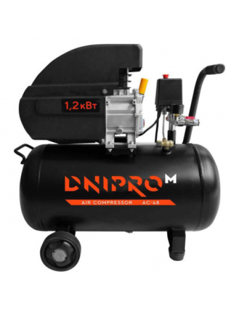 Kompresors 1200W 48L, ar eļļu AC-48 DNIPRO-M Kompresors 1200W 48L, ar eļļu AC-48 DNIPRO-M